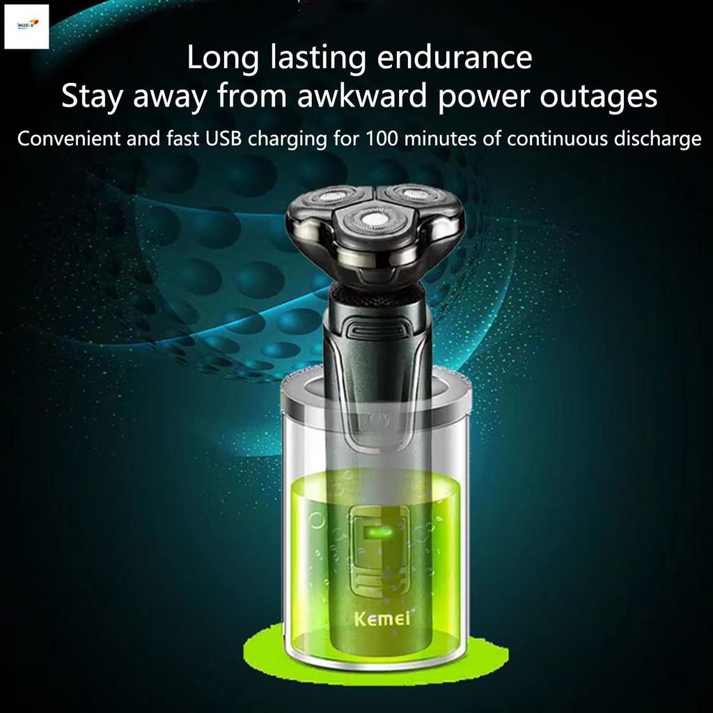 Máy cạo râu có thể sạc lại USB Máy cạo râu có thể giặt hoàn toàn tự động ướt & khô cho máy cạo râu gia đình