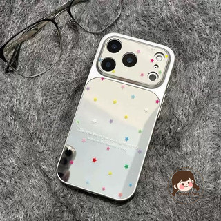 Ốp Điện Thoại Gương Bạc Ngôi Sao Màu Cho Realme 15 15T 14 14T 13 12 Pro Plus Lite GT Neo6 SE GT8 GT7 7T GT6 6T V23 V23i 5G 4G Vỏ Mềm Chống Sốc Dễ Thương