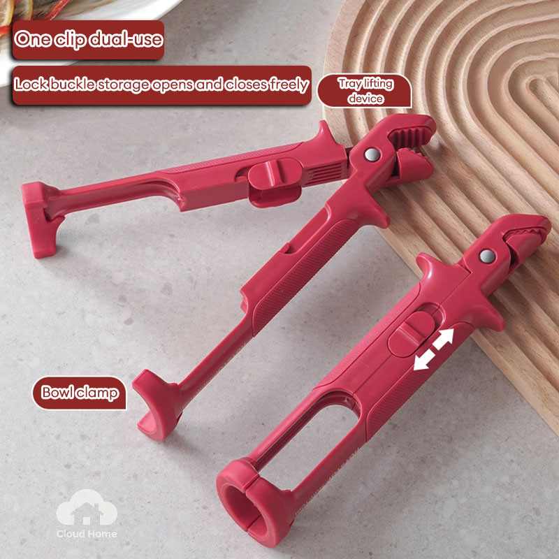 Kẹp chống bỏng 2 trong 1, kẹp chống trượt cho đĩa, kẹp bát, dụng cụ nhà bếp đa năng