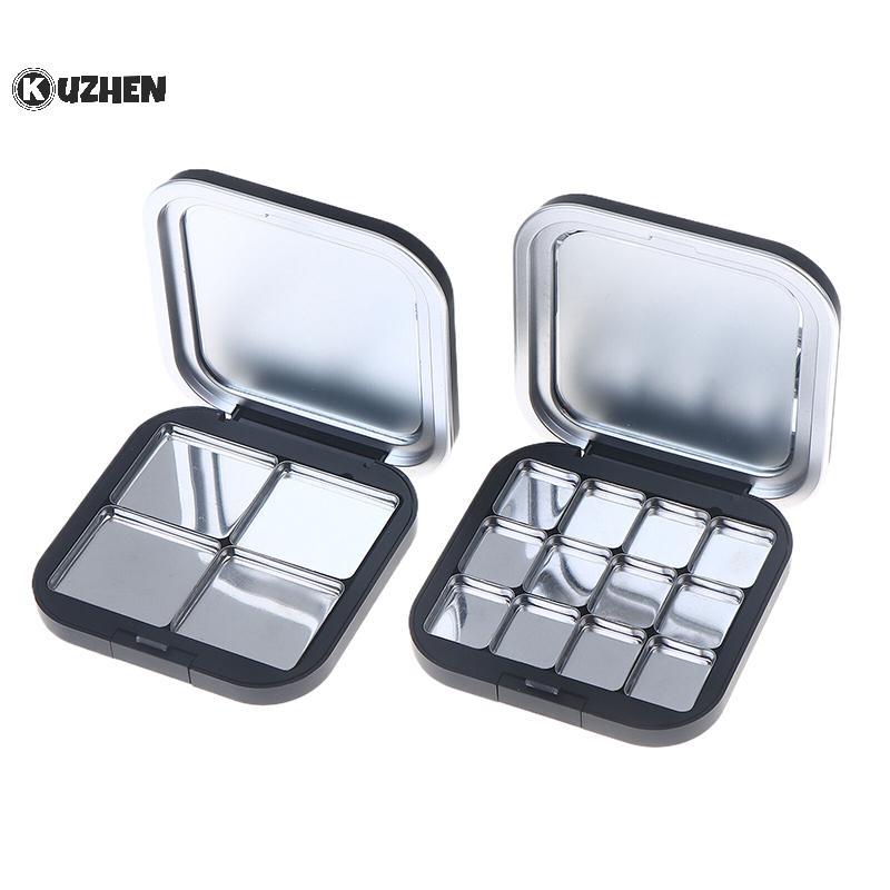 KUZHEN Trống Vuông Trang Điểm Bảng Hút Từ Tính Có Gương Phấn Mắt Blush Matte Box Có Chảo Mỹ Phẩm Blush Hộp Đựng HOT