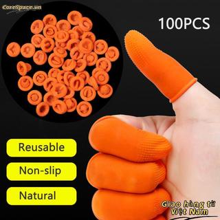 [COD] CORESSPACE 100 CÁI Phụ kiện làm sạch nắp ngón tay Bảo vệ đầu ngón tay Dụng cụ làm móng nghệ thuật Găng tay cao su
