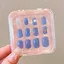 AFTEROF 12 Chiếc Trẻ Em Đeo Móng Tay, Nơ Anh Đào Hoạt Hình Bấm Móng Tay, Gel Thạch Dễ Thương Chống Thấm Nước Có Thể Tháo Rời Miếng Dán Móng Tay Dài Bé Gái Học Sinh