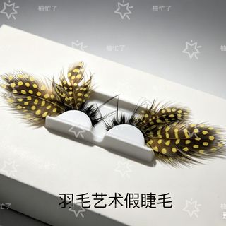 [Fanfan Cùng Phong Cách Thành Phẩm] 70MM Chồn Nhấp Nháy Bướm Lông Mi Giả cos Lông Mi Lều Bướm Dày