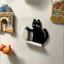 Bộ sưu tập máy đánh trứng mèo SMILE Đồ trang trí, Hộp tưởng niệm lưu trữ tóc mèo hoạt hình từ tính, Bình đẩy mèo Acrylic dễ thương để trang trí nhà cửa