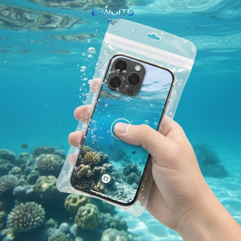 E-WOITD Đa Năng 7 Inch Trong Suốt Chống Thấm Nước Túi Điện Thoại Màn Hình Cảm Ứng Cho Hồ Bơi Đi Biển Ngoài Trời Sử Dụng E-WOITD