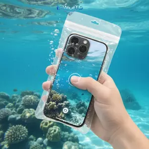 E-WOITD Đa Năng 7 Inch Trong Suốt Chống Thấm Nước Túi Điện Thoại Màn Hình Cảm Ứng Cho Hồ Bơi Đi Biển Ngoài Trời Sử Dụng E-WOITD