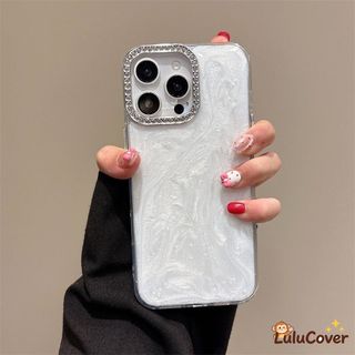 Ốp Lưng Xi Măng Trắng Lấp Lánh Cho Samsung Galaxy S26 S25 S24 S23 S22 S21 S20 S10 Plus Ultra Edge FE Note 20 Ultra 10 Plus Lite Máy Ảnh Kim Cương Giả Sang Trọng Lấp Lánh Chống Sốc
