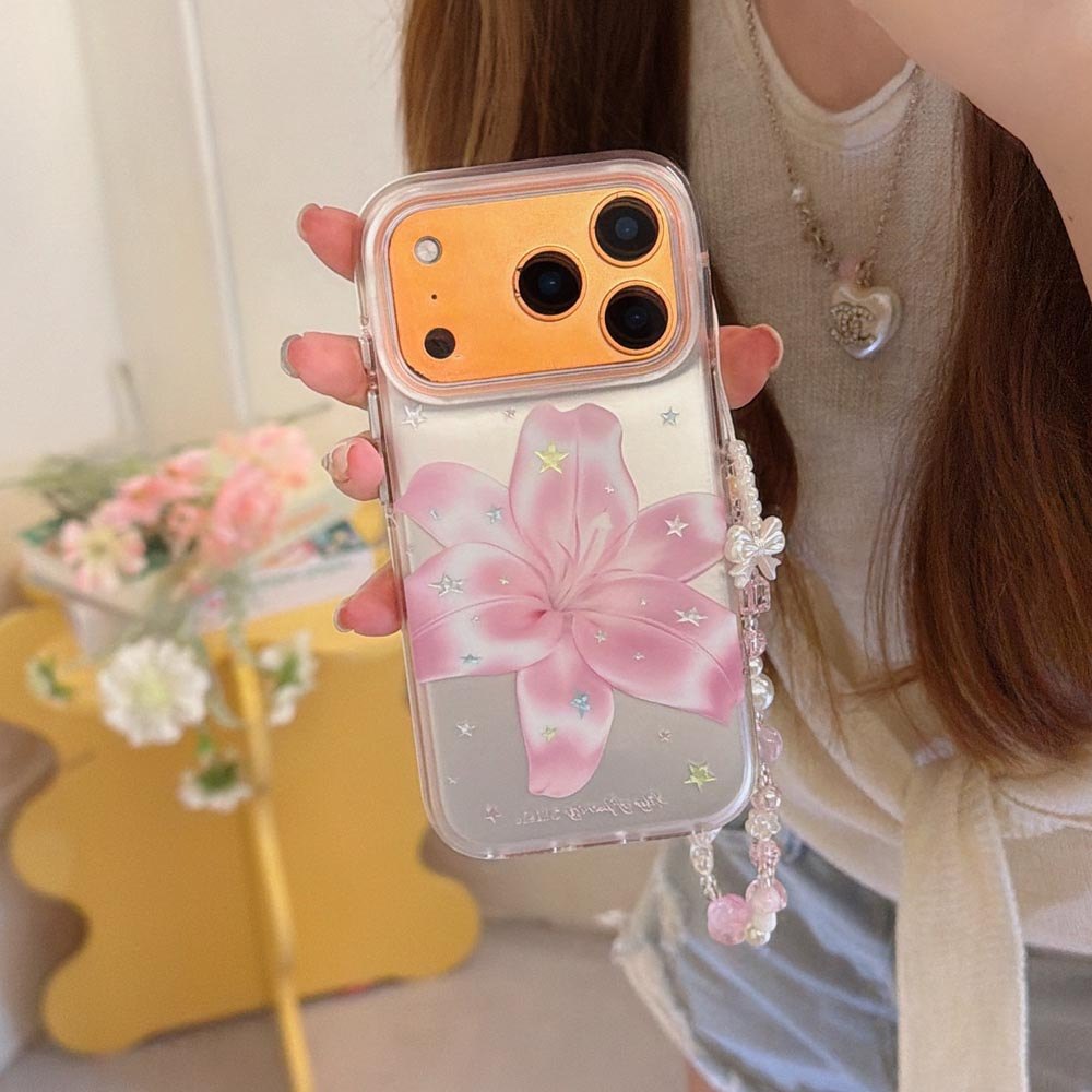 Ốp Lưng Cứng Tương Thích Với iPhone 13 14 14Pro 14ProMax 15 15Pro 15ProMax 16 16Pro 16ProMax 17 17Pro 17ProMax Ốp Họa Tiết Hoa Ngôi Sao