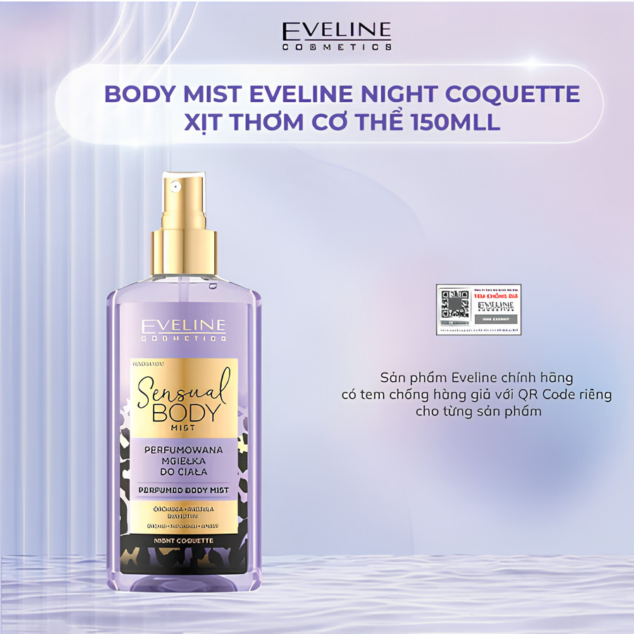 Body Mist Eveline Night Coquette xịt thơm cơ thể 150ml
