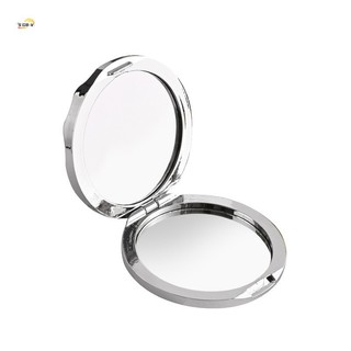 Gương tròn gấp di động - Gương trang điểm để bàn mạ điện hai mặt