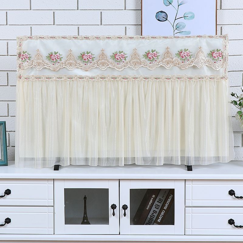 YHMJFBY1314 Phong Cách Mới Vỏ Tivi Đa Năng Chống Bụi 183-216-233cm Ren Bao Vải Treo Để Bàn Bề Mặt Cong Boot Không Nhặt Lên