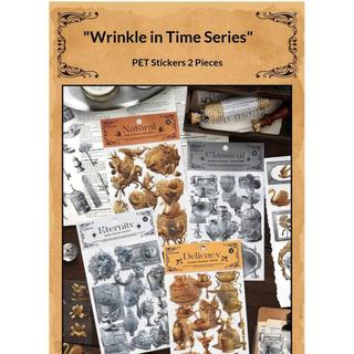 JIANWU Thời Gian Nếp Nhăn Series Vintage Baroque Phong Cảnh Chất Liệu Cắt Dán Thêu Sò PET Miếng Dán Sáng Tạo DIY Tạp Chí Văn Phòng Phẩm