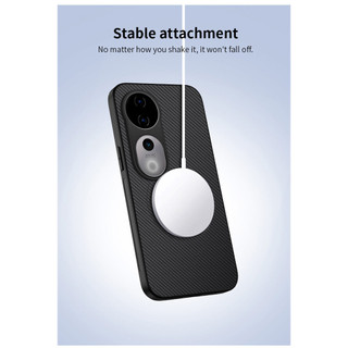 Vỏ từ tính bằng da bằng sợi Carbon cho Vivo V40 / V40 Pro 5G Vỏ mờ sang trọng chống sốc Sạc không dây Vỏ chống sốc