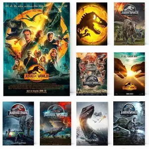 Classic Jurassic Park Retro Jurassic World Dinosaur Canvas Painting Art Home Wall Decor Canvas Poster
