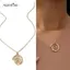 AqToCna Kim Loại Rỗng Vortex Xoắn Ốc Mặt Dây Chuyền Nelace Cho Nữ Punk Cavicle Dây Xích Nelace Trang Sức AqToCna