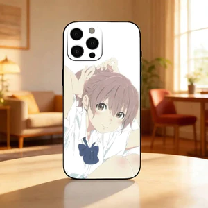 TP-2 A S-Silent Voice The Movie Phone Case cho iPhone17,16,15,14,13,12 Plus, Max Soft Silicone Black Cover