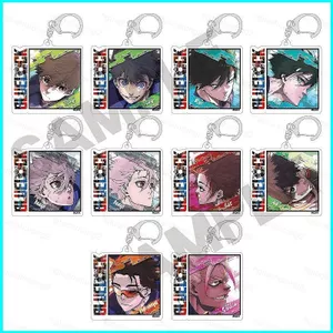 HT2 Khóa Xanh Móc Khóa Anime Móc Khóa Acrylic Dễ Thương Túi Mặt Dây Chuyền Hoạt Hình Yukimiya Sae Nagi Rin Isagi Móc Chìa Khóa Quà Tặng TH2