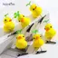 AqToCna Kawaii 3D Nhỏ Vàng Du Kẹp Tóc Hoạt Hình Vui Nhộn Du Kẹp Tóc Cho Bé Gái Trẻ Em Mũ Dễ Thương Phụ Kiện Tóc AqToCna