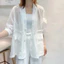 Áo khoác chống gió Kaki dành cho nữ, áo cardigan mỏng kiểu phù hợp, áo rộng rãi