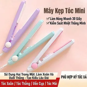 Máy kẹp tóc mini 2in1 duỗi & uốn, nhỏ gọn, nóng nhanh, tiện lợi mang theo