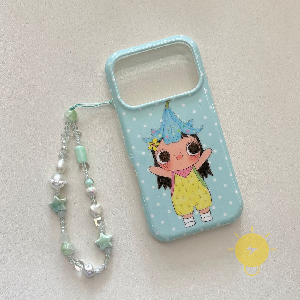 Phone Case For iPhone 17 Pro Max 16 15 14 13 TPU Chain Lily Aesthetic Korean Cute