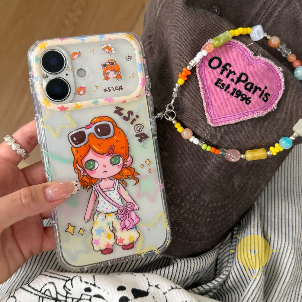 Phone Case For iPhone 17 Pro Max 16 15 TPU Chain Aesthetic Korean Cute