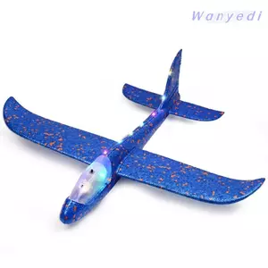 WANYEDI Máy Bay Ném Tay Xốp Epp Cỡ Lớn, Mô Hình Siêu Nhẹ Bền Sáng Tạo, Đồ Chơi Bay LED Cho Trẻ Em