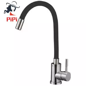 Vòi trộn bồn rửa xoay đa năng bằng thép không gỉ 304 Chế độ kép nhà bếp Tap-Black