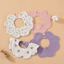 Hai Mặt Cho Bé Nước Bọt Khăn Cotton Nguyên Chất Chống Thấm Nước Yếm Gạc Mềm Mại Cho Bé Sơ Sinh Chống khạc nhổ Sữa Cánh Hoa Yếm 44JR