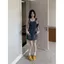 Phiên bản Hàn Quốc Váy dây đeo Denim màu xanh cổ điển dành cho nữ mùa hè eo hẹp thon gọn hơn Váy thuần khiết mong muốn bán chạy Váy ngắn phù hợp