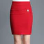 Phụ Nữ Chắc Chắn Váy Bút Chì Màu Đỏ Cao Cấp Bodycon Váy Mini OL Mặc Công Sở Váy Co Giãn