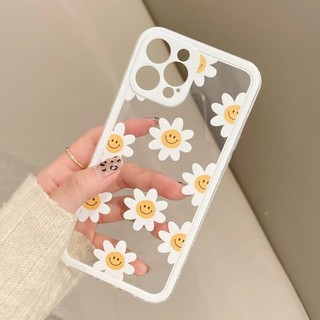 Ốp Điện Thoại Xiaomi Redmi Note 10 11 12 Pro 5G 4G 10S 11S 12S Redmi 12C 10C 9T A1 A2 9 Vỏ Điện Thoại Di Động Nụ Cười Hoa Cúc Dễ Thương INS Hàn Quốc Họa Tiết Thời Trang Trong Suốt Silicon