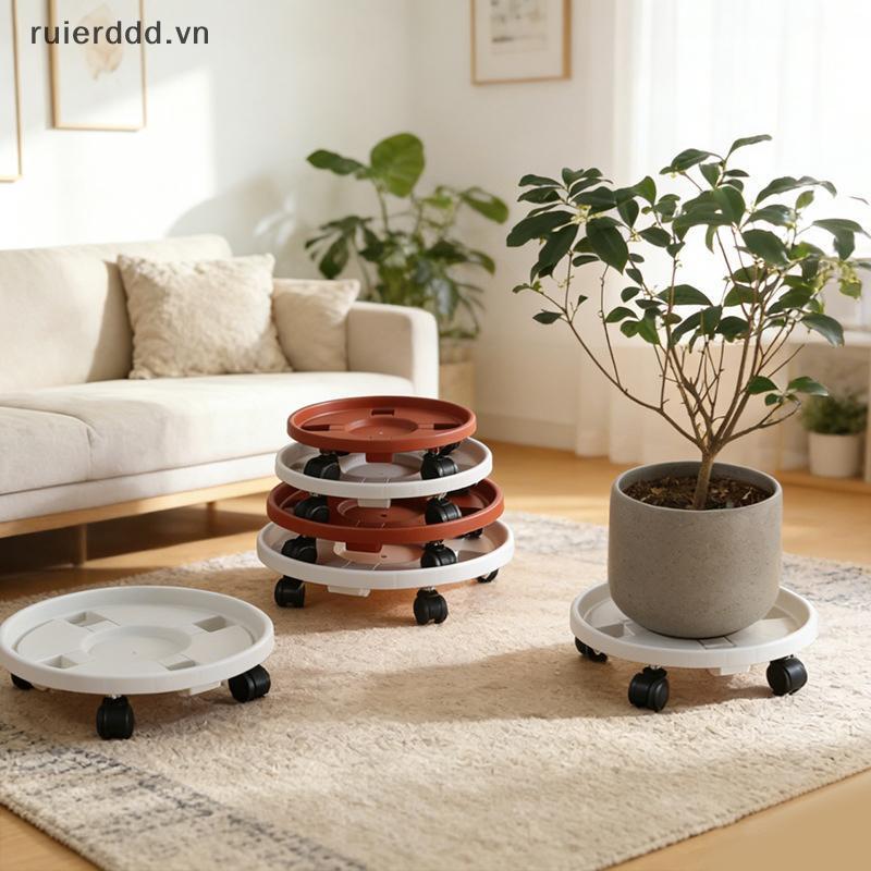 # ruierdd # Khay chậu hoa tròn có bánh xe lăn Đế chậu cây trong vườn Chịu tải mạnh cho di động văn phòng tại nhà.