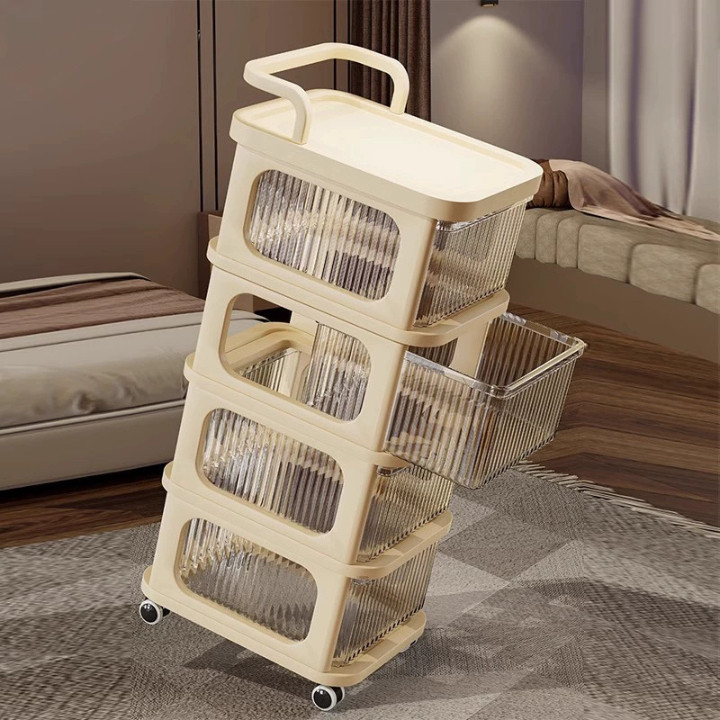 Kệ Đa Năng Có Bánh Xe 3–5 Tầng Kèm Ngăn Kéo, Kệ Đựng Bỉm Sữa Mỹ Phẩm HomeMate
 Tủ Ngăn Kéo Đầu Giường