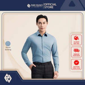 Áo sơ mi nam công sở dài tay Phan Nguyễn chất vải cao cấp, hạn chế nhăn nhàu, form slim fit SMD.1489
