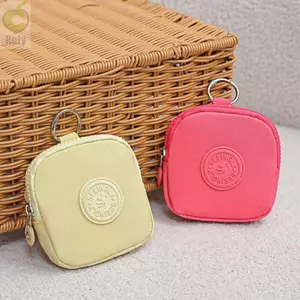 Ví nữ ROLY, Ví đựng tiền xu chống nước bằng Nylon, có móc khóa Hộp đựng thẻ tín dụng màu trơn dành cho nữ