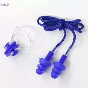 Phích Cắm Tai SAIA Có Hộp, Nút Tai Bơi Chống Thấm Nước Silicon Mềm, Phụ Kiện Giảm Tiếng Ồn Ngăn Ngừa Bảo Vệ Nước Kẹp Mũi Bơi