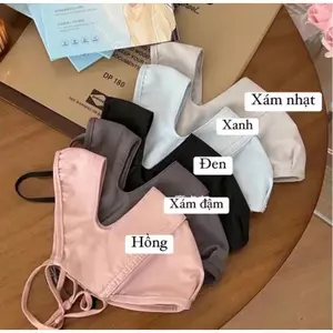 Khẩu trang lụa toàn mặt chống tia UV hai lớp, dây đeo điều chỉnh