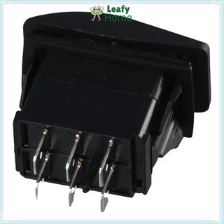LEAFYHOME công tắc rocker 3 vị trí 12V 6PIN chống nước, công tắc thuyền/du thuyền đen