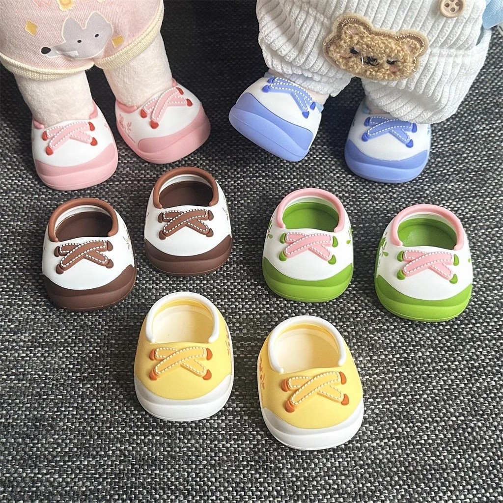 20cm Cotton Búp Bê Tập Đi Giày Hoạt Hình Dễ Thương Búp Bê Có Thể Đứng Giày Bé Trang Phục Phụ Kiện Ảnh Thường Ngày Mặc Cơ Thể