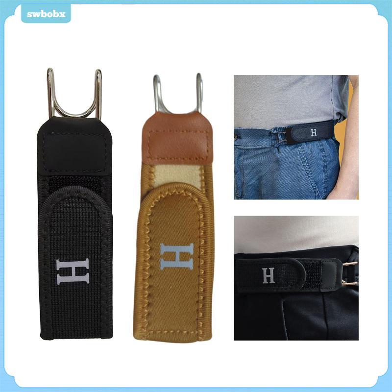 Thắt lưng đàn hồi không có khóa có móc có thể điều chỉnh, được làm bằng Nylon và kim loại. Thiết thực cho nam và nữ, lý tưởng cho các hoạt động giải trí.