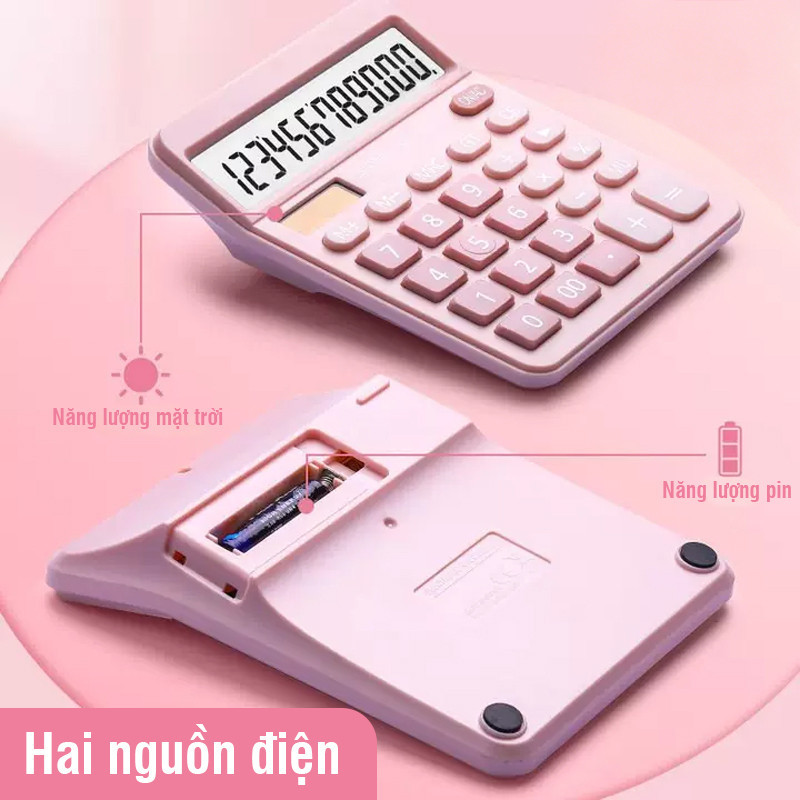 Máy Tính Cầm Tay Máy Tính Bỏ Túi Năng Lượng Mặt Trời Tiết Kiệm Điện Phím Bấm Nhạy Thời Trang Văn Phòng Phẩm Học Sinh