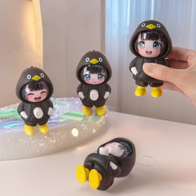 Arknights Endfield Quản Lý Gugu Gaga Chim Cánh Cụt Thay Đổi Mặt Dễ Thương Vui Nhộn Chim Cánh Cụt Móc Khóa Mặt Dây Chuyền Trang Trí Đồ Chơi Giải Nén
