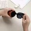 Túi đựng kính RTJIFSS, Túi đựng kính da PU chống thấm nước, Tự động đóng đĩa đàn hồi mềm miệng Kính mắt Túi lưu trữ cho nam giới