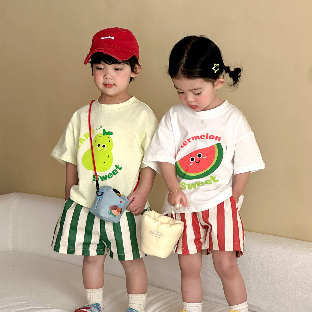 Trẻ Em Mùa Hè Phù Hợp Với Cotton Nguyên Chất 2026 Phong Cách Mới Mùa Hè Quần Áo Bé Trai Áo Thun Tay Ngắn Quần Short