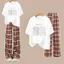 Bộ quần kẻ dài caro đỏ+ và áo phông unisex số 22 chữ only you -setbothubio