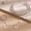 Vòng tay Anime Tian Guan Ci Fu với chuông Hua Cheng Xie Lian, bộ trang sức điều chỉnh được gồm nhẫn và mặt dây chuyền hình bướm