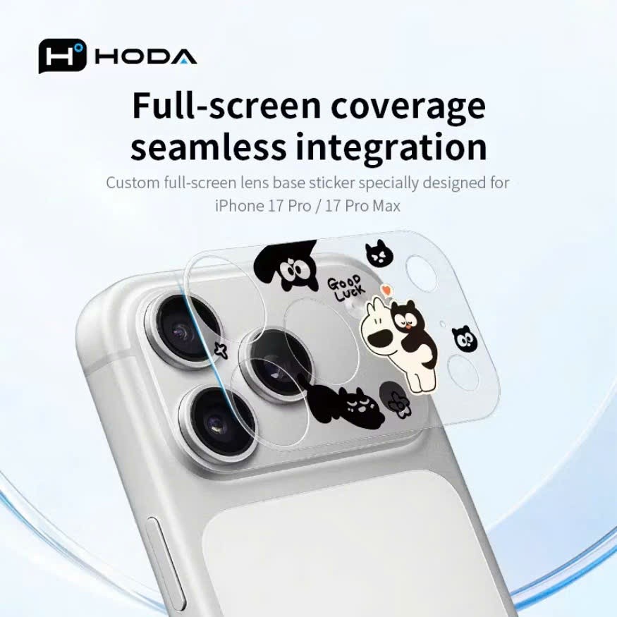 [Chính Hãng] Miếng Dán PET Sticker Hoda Wallart AYYHB Cho IP17 ProMax - Nhám Mờ Thời Trang, Chống Trầy Xước Cụm Lens Cam