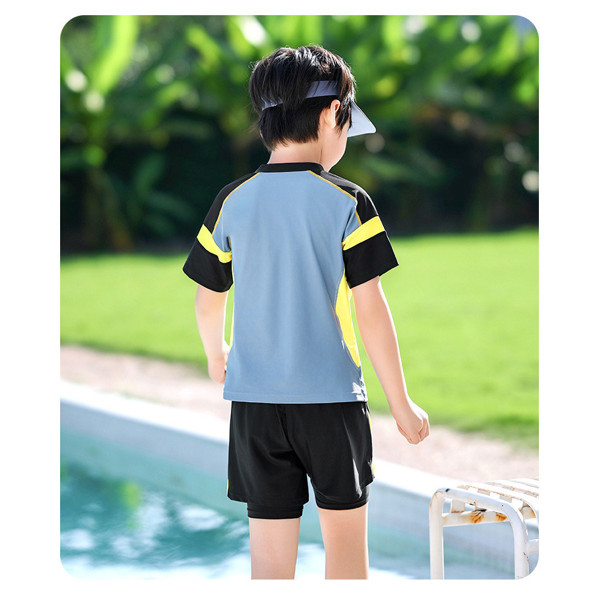 Bộ Bơi Bé Trai Cộc Tay YLIKE Phối Màu Siêu Chất - Vải Bơi Co Dãn Bốn Chiều, Bé Thoải Mái Vận Động