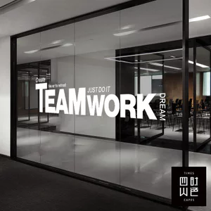 Công ty Cửa Sổ Trang Trí Tường Văn Phòng Cửa Kính Vinyl Miếng Dán Truyền Cảm Hứng Teamwork Teamspiit
